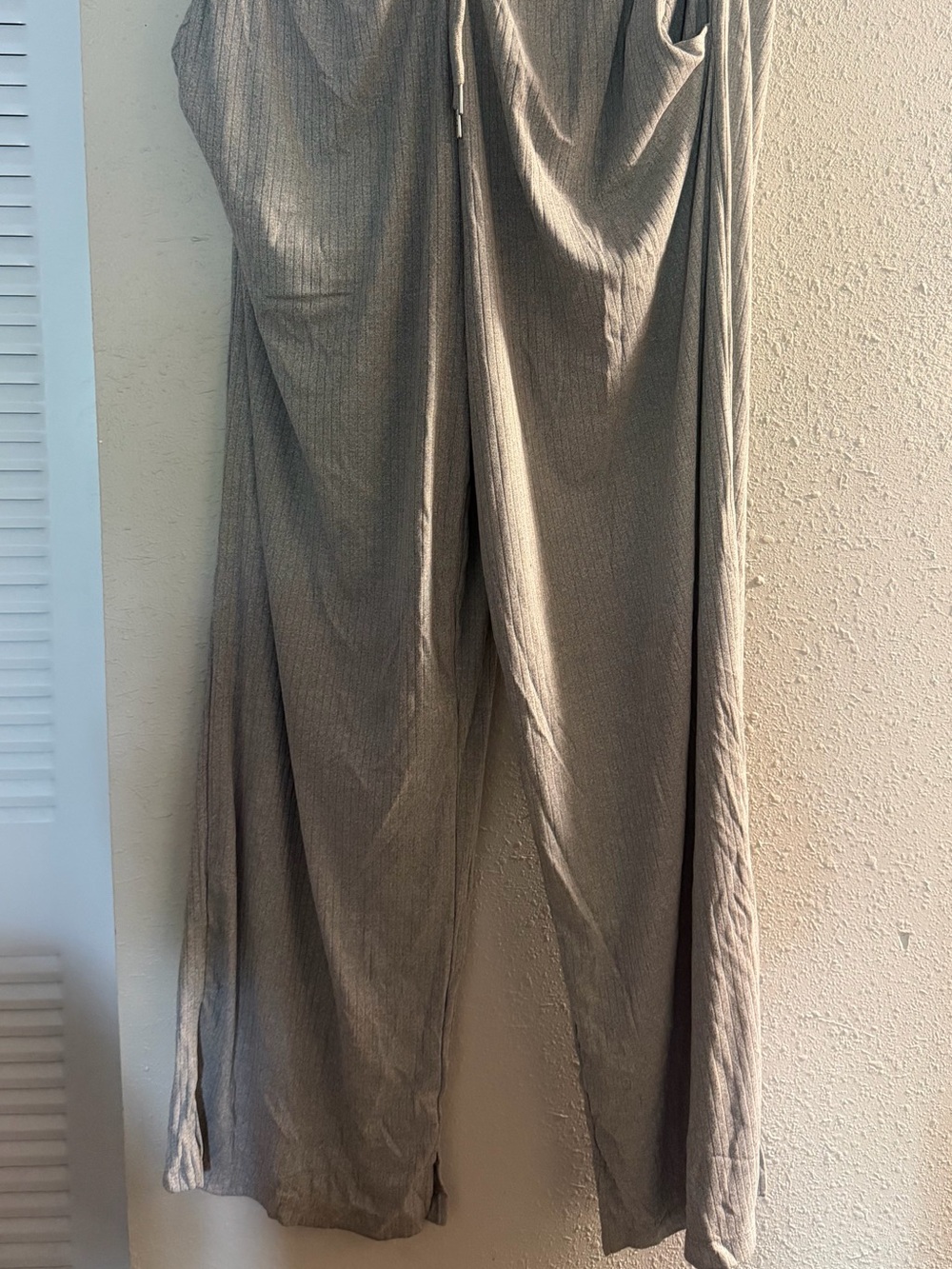 Rampage Gray Ribbed Drawstring Joggers - Picture 3 of 5